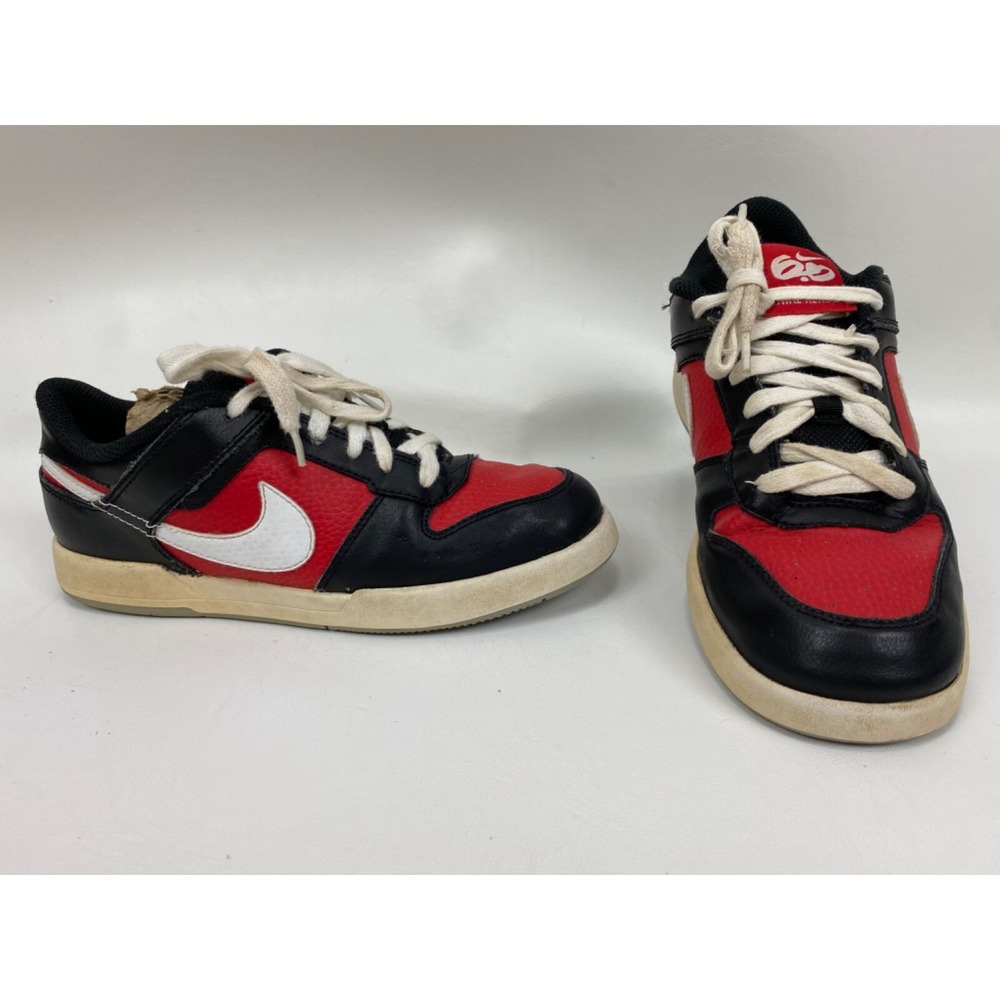 Nike Renzo 2 JR 454055-016 BRED Skater‎ Sneaker Shoe Boys 4.5 Y Black Red White